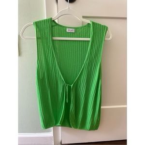 Leset Jasmine Pointelle Tie Vest